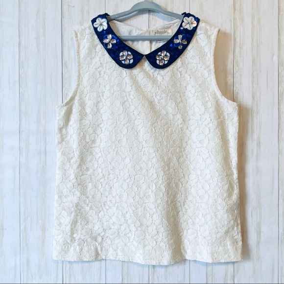 Mini Boden Other - Boden, Johnnie B girls lace Peter Pan collar 13/14